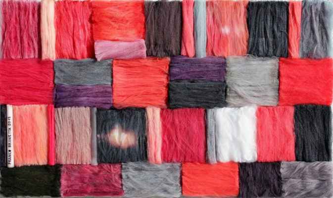 2015   Rosso di sera   assemblage materico cm 30x50